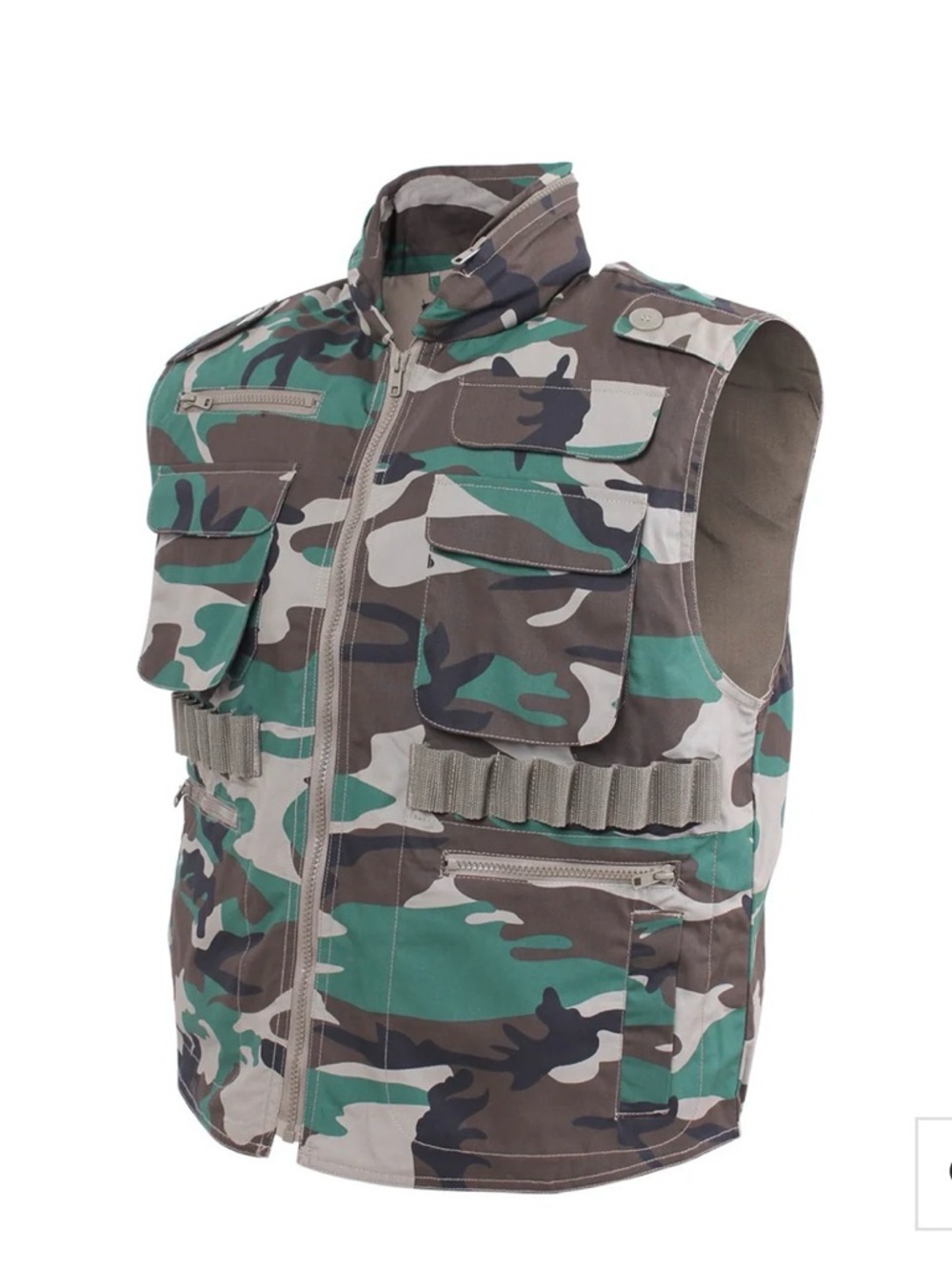 Rothco Jr. G.I. Boys Ranger Vest Woodland Camo Tactical Utility Size S